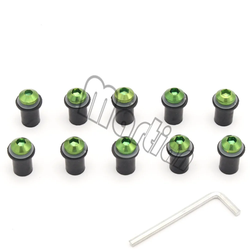 

10Ps Motorcycle 5mm Windscreen Windshield Bolts Screw Nut Fastener Kit For KAWASAKI Z250 Z300 Z750 Z800 ER6N Z1000 Z1000SX