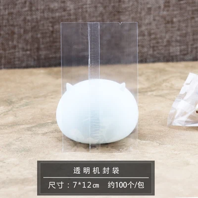 clear 7X12cm 100 X печенье Конфеты Хлеб выпечка в подарок Упаковочные пакеты для ювелирных изделий торт чай полупрозрачный матовый плоский уплотнительный пакет - Цвет: clear 7X12cm
