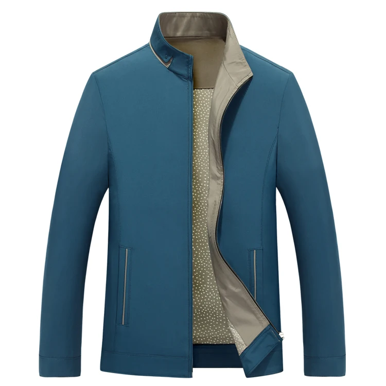 

1807 new Fashion spring and autumn old men's jacket father's coat thin elderly Man Autumn Clothes Male Overcoat