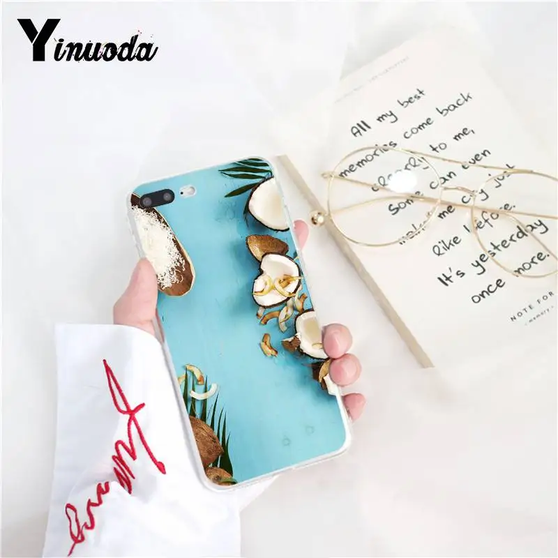 Новый чехол для телефона Yinuoda с фруктовым кокосом голубого неба Fundas iPhone 8 7 6 6S Plus X XS