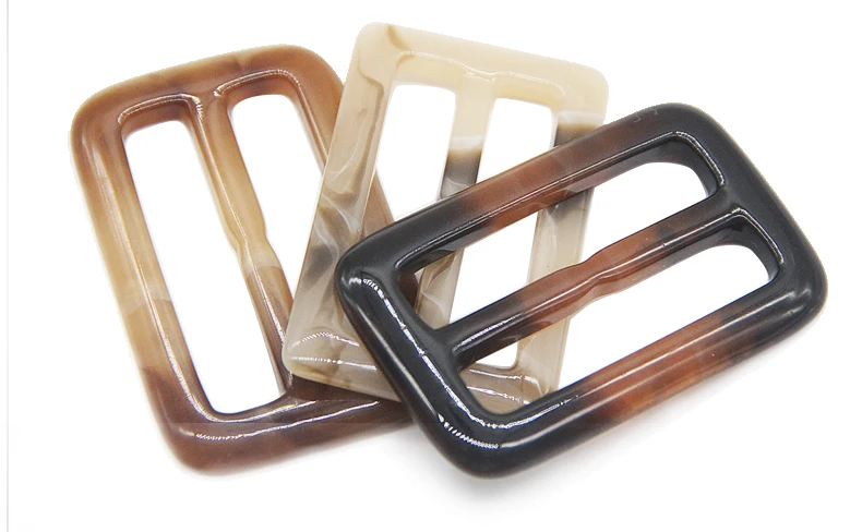 1 pack black white coffee resin belt buckle for Luggage women dress overcoat windcoat decoration garment accessories DIY