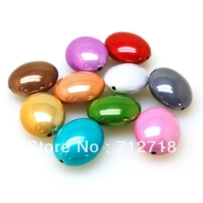 

Brightness Perles 24*20*12mm Flat Oval Spacer Loose Beads For Diy Jewelry Making