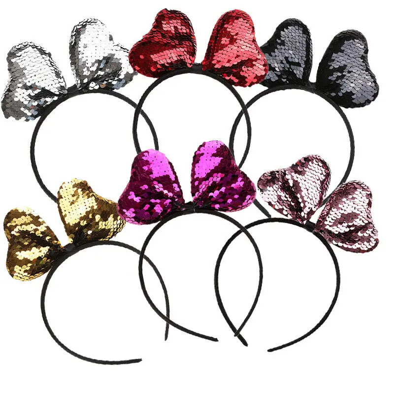 Повязка на голову с бантом для девочек и женщин 1 шт. повязка блестками аксессуары