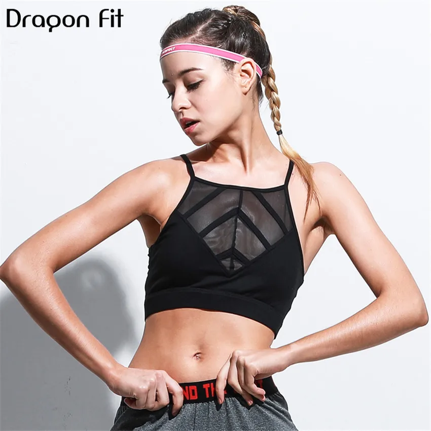 Женский сетчатый бюстгальтер для йоги Dragon Fit Exy дышащий Быстросохнущий удобный
