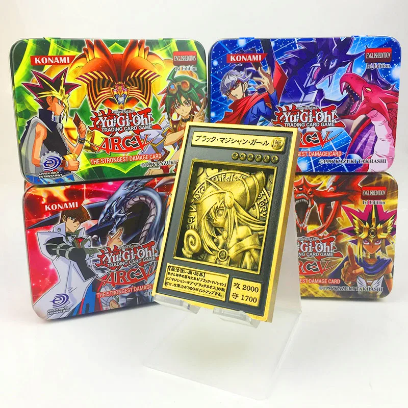 42 шт./компл. Yu Gi Oh игровые карты классические Yu Gi Oh игры английские карточки картонные коллекционные карточки с флеш-картой и металлическая Оловянная коробка игрушки