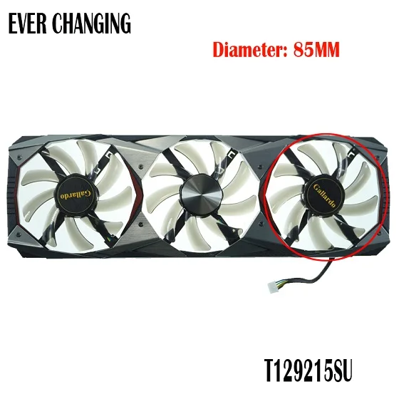 Вентилятор видеокарты T129215SU 0.50A для Manli GTX 1080 Ti GTX1080TI Gallardo, радиатор и вентилятор видеокарты - Цвет лезвия: Right fan