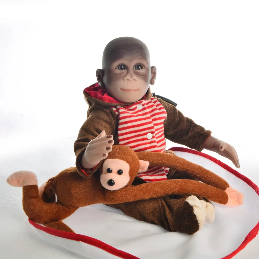 46 см Реалистичная мультяшная обезьяна Кукла Реборн силиконовая кукла реборн