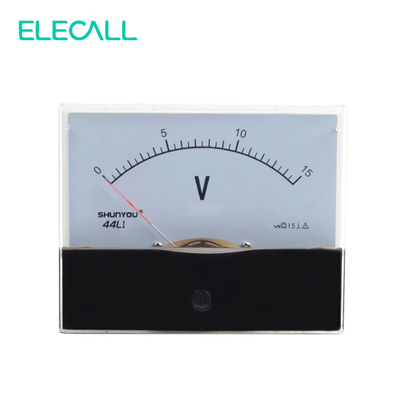 ELECALL 44L1 15 в прямоугольная панель циферблата Вольтметр напряжения переменного
