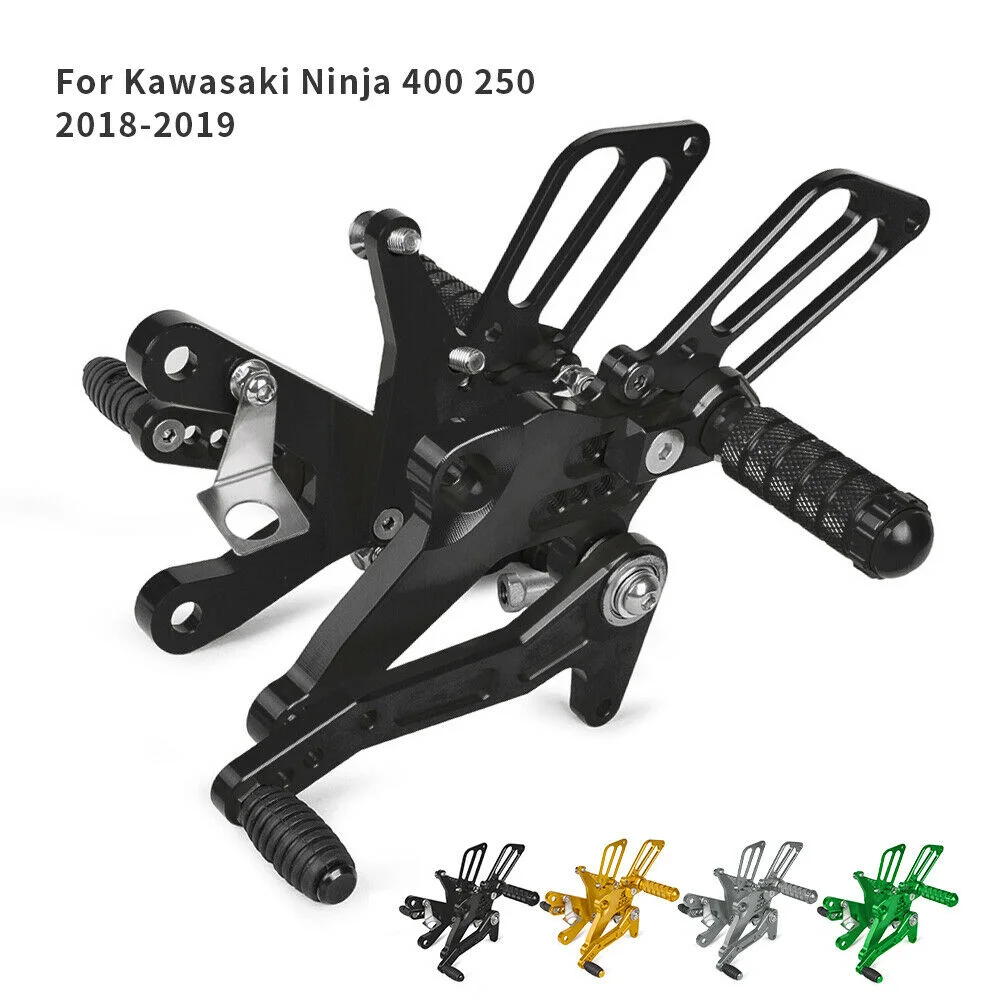 CNC регулируемые Подножки Rearset педали задние наборы колышки для Kawasaki Ninja 400 Ninja 250- аксессуары для мотоциклов