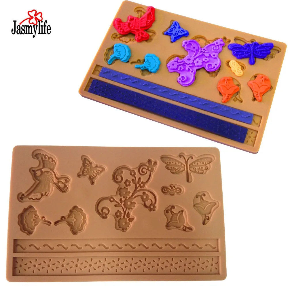 Силиконовая кружевная 3D форма для выпечки украшение торта | Дом и сад