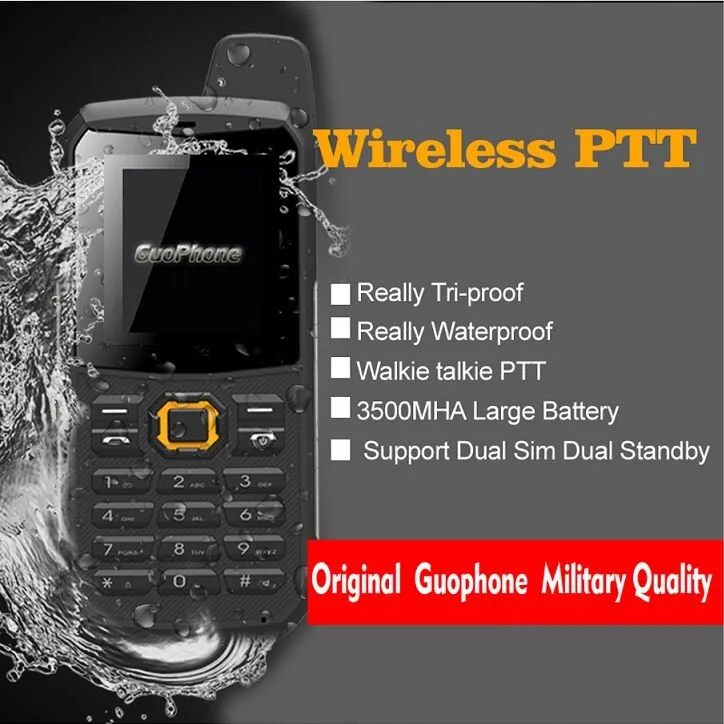 Первоначально Guophone V1 водонепроницаемый мобильный телефон с ip67 Dual Sim фонарик talkie