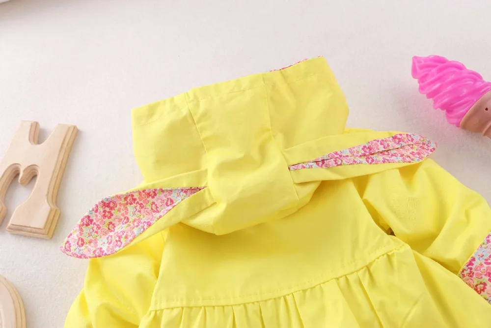 2018 Spring Autumn Hooded Girls Coat Cotton Jacket For 1-4 Years Manteau Fille Windbreaker | Детская одежда и обувь