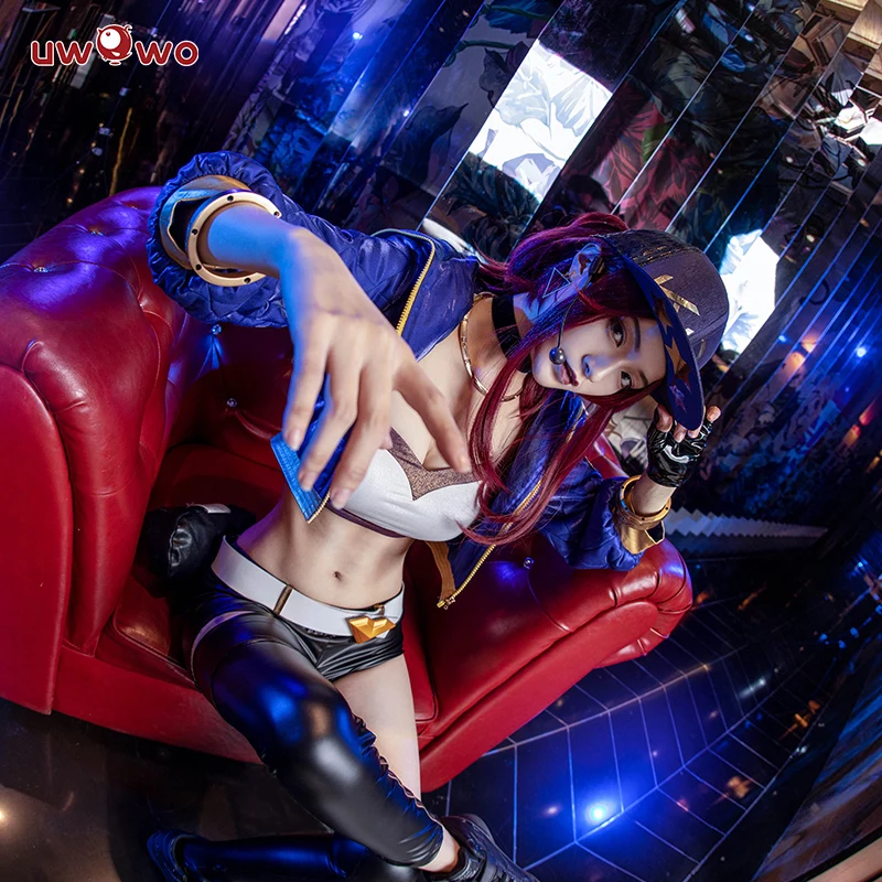 UWOWO сексуальный косплей версия игры Лига Легенд K/DA Akali костюм для женщин| |