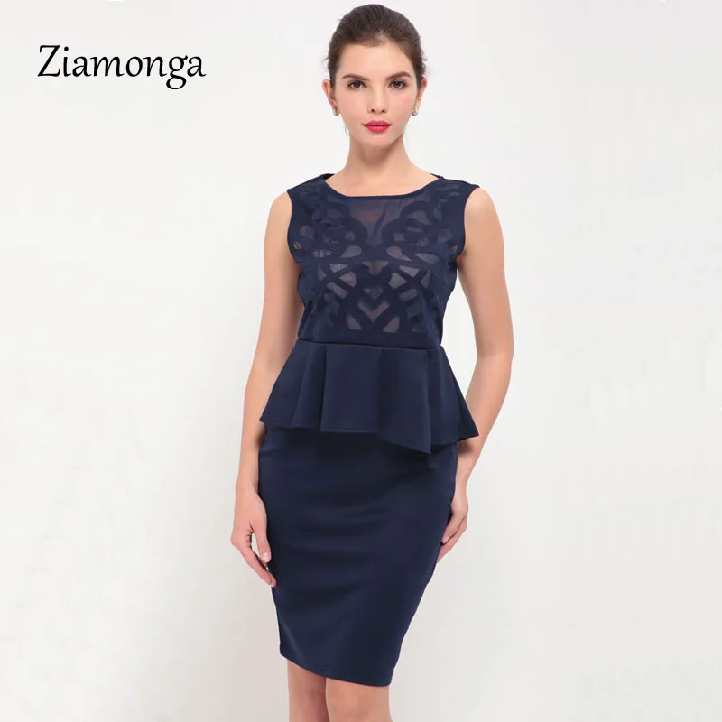 Ziamonga размера плюс Vestidos летнее женское платье черное облегающее кружевное миди