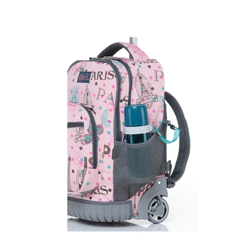 Rolling Backpack Children Trolley School Bags Laptop 18 Inch Multifunction Wheeled Bookbag Travel Bag for Kids and Students | Багаж и