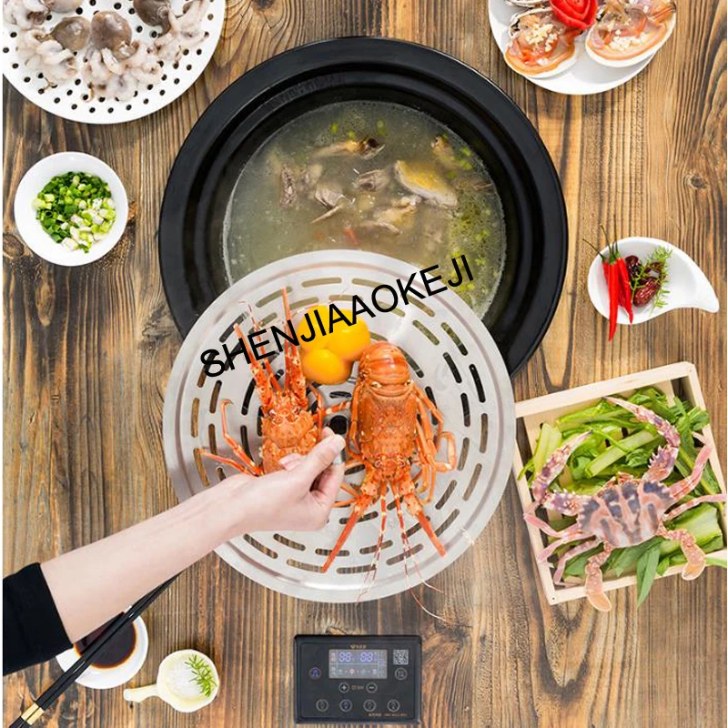Электрическая Паровая кастрюля медленная Варка керамическая для морепродуктов