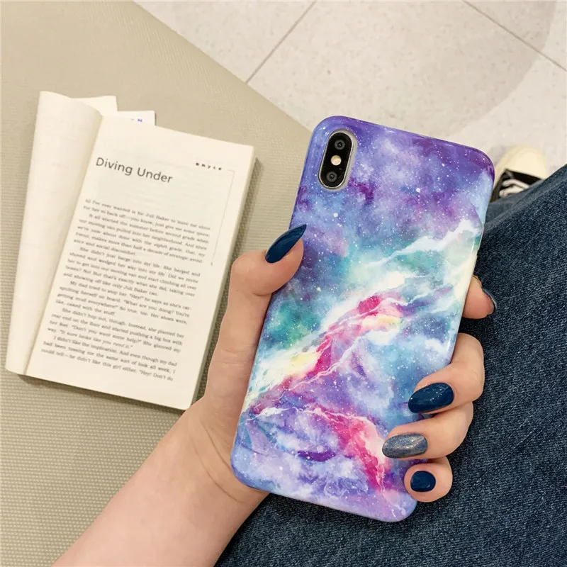 Мраморный чехол для Coque iphone XS MAX из мягкого ТПУ задняя крышка 6 S 7 8 Plus X XR защитный |