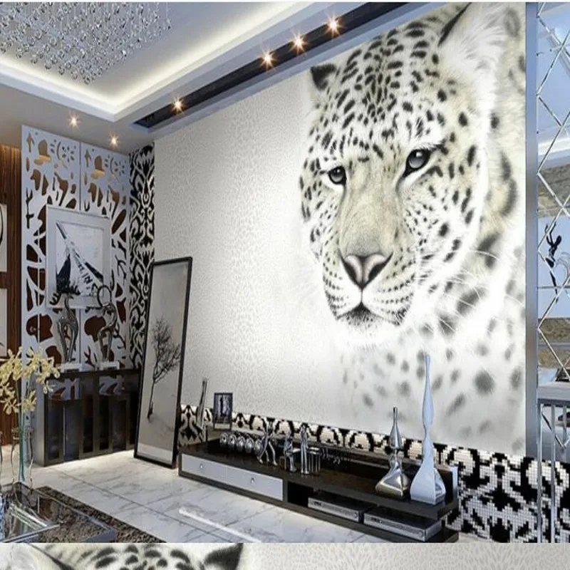 Большой фон wellyu на заказ современная мода леопард для гостиной ТВ декоративная