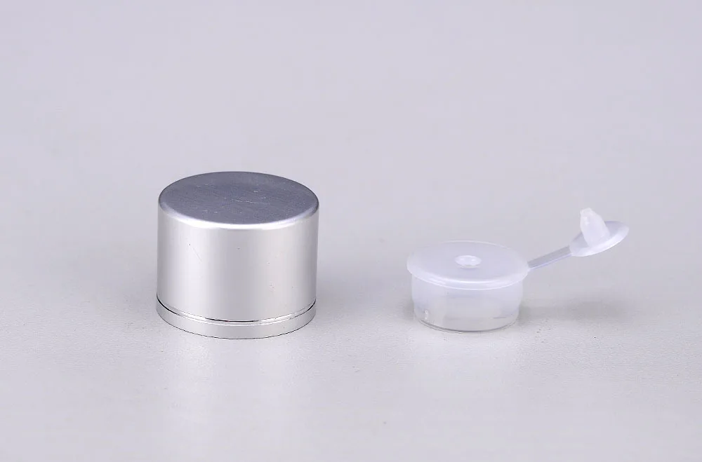 Емкость 100ML200pcs / lot склонны пэт серебряный электрохимический алюминиевая крышка