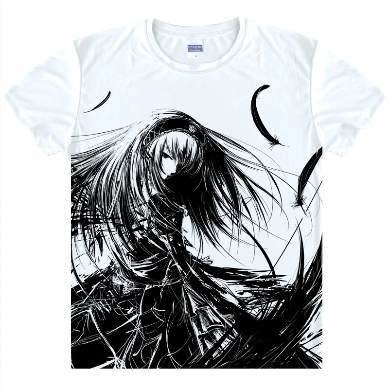 Аниме рубашка Coolprint Rozen Maiden футболки в разных стилях с коротким рукавом Suigintou