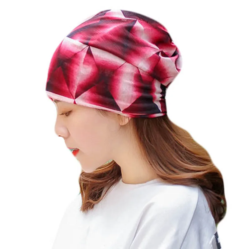 Весна лето тонкие шапки с Кружевами Женские повседневные Skullies Beanies кепка мужская и женская хлопковая Теплая эластичная шапка головной убор аксессуар, шляпа - Цвет: wine red