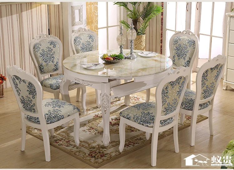 Роскошный деревянный обеденный стол и стул с резьбой H801|extendable table|dining roomextendible dining