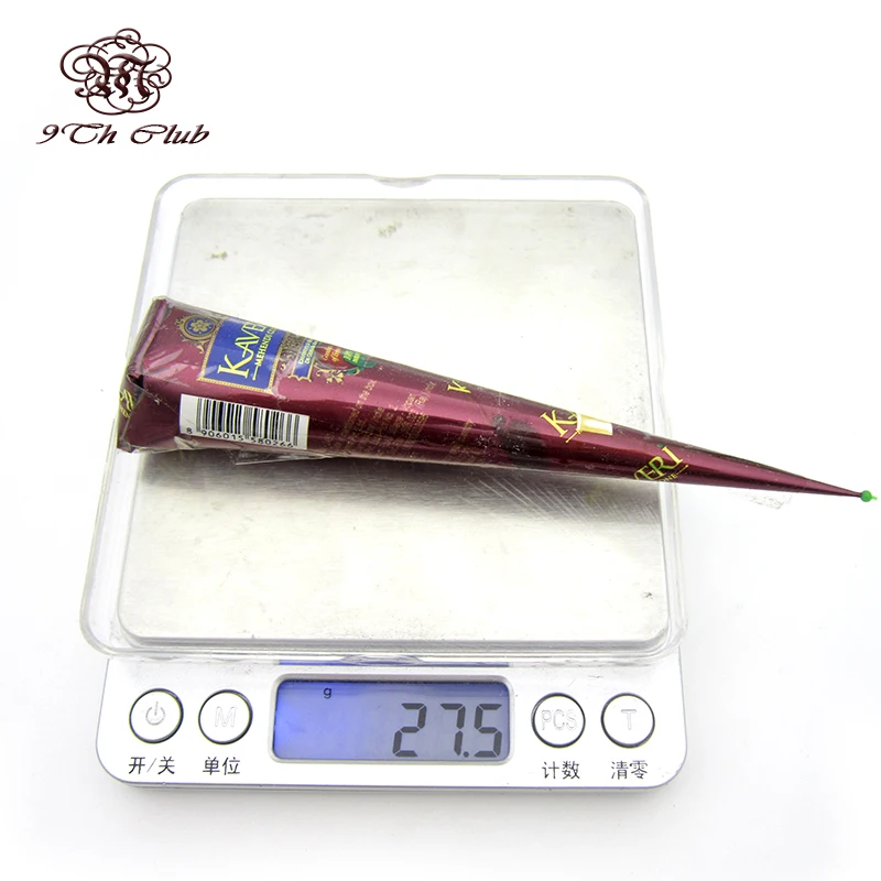 6 шт. натуральная коричневая индийская Хна тату паста конусы татуировки хной