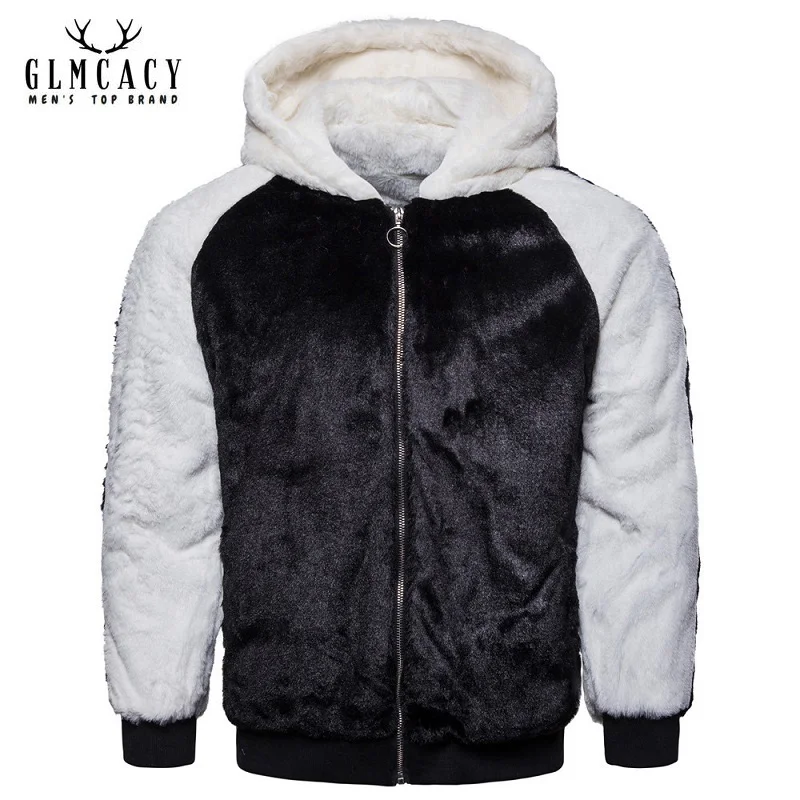 Мужская толстовка с капюшоном из шерпы флисовая пушистая рукав реглан толстовки