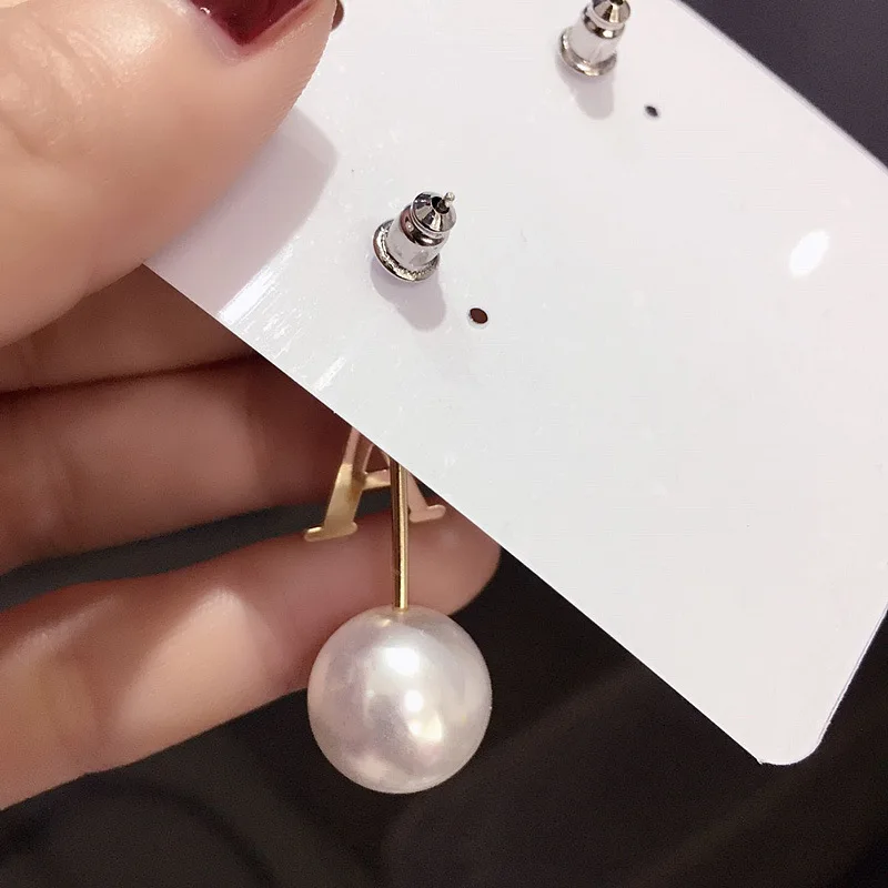 Серьги гвоздики с жемчужинами серьги из серебра S925 пробы защита от аллергии