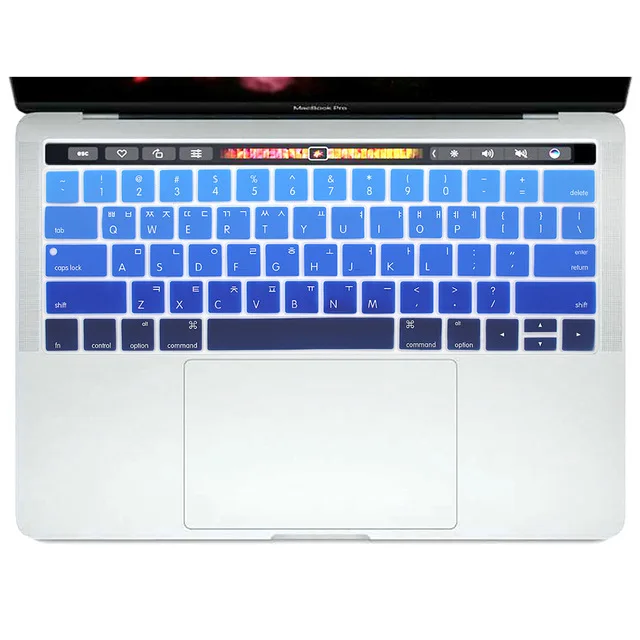 Корейский KR силиконовый чехол для клавиатуры Apple Macbook Pro 13 3 дюйма A1706 и 15 4 A1707