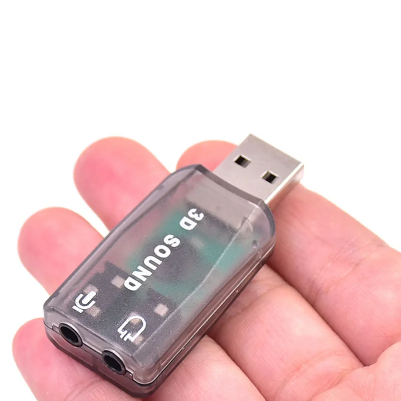 Виртуальная звуковая карта 5 1 USB внешний Звуковой адаптер usb к разъему 3 мм