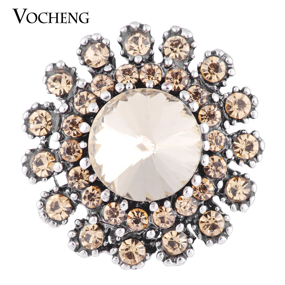 

10PCS/Lot Wholesale Vocheng Snap Jewelry 2 Colors Filled Crystal 18mm Interchangeable Charms Vn-1100*10 Free Shipping