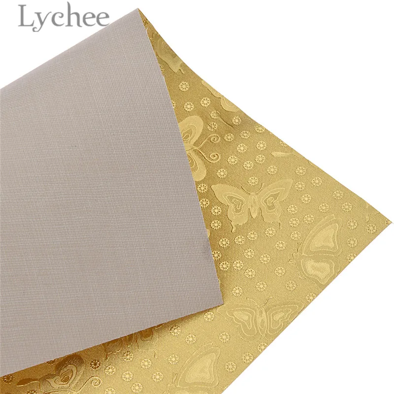 Lychee Life 1 шт. A4 бабочка цветок тиснение искусственная кожа золотой цвет