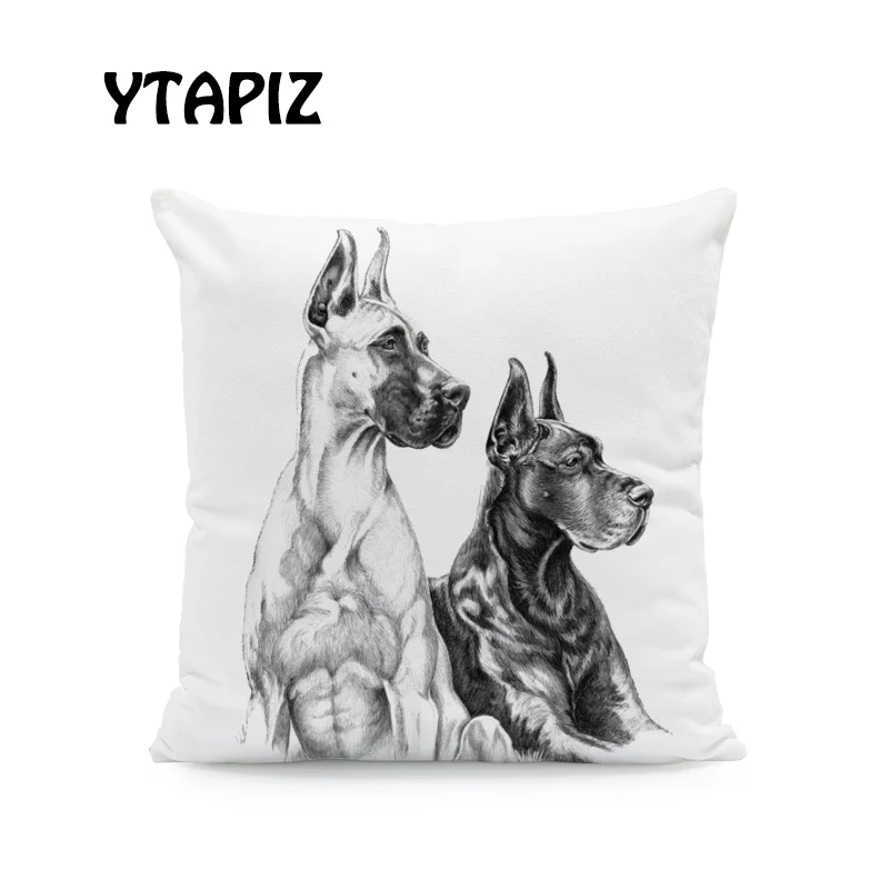Подушка Doberman Great Dane Bull Head Terrier Golden Retriever British Foxhound украшение для дома подушка дивана