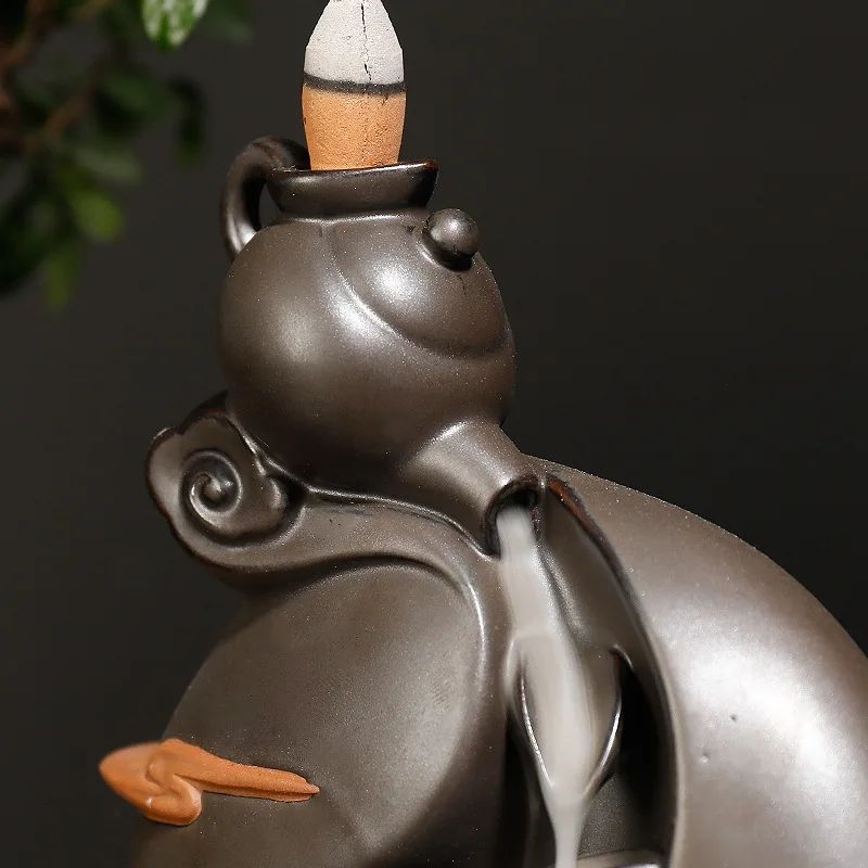 С 10 шт. конусами для благовоний водопад с обратным потоком курильница чайник