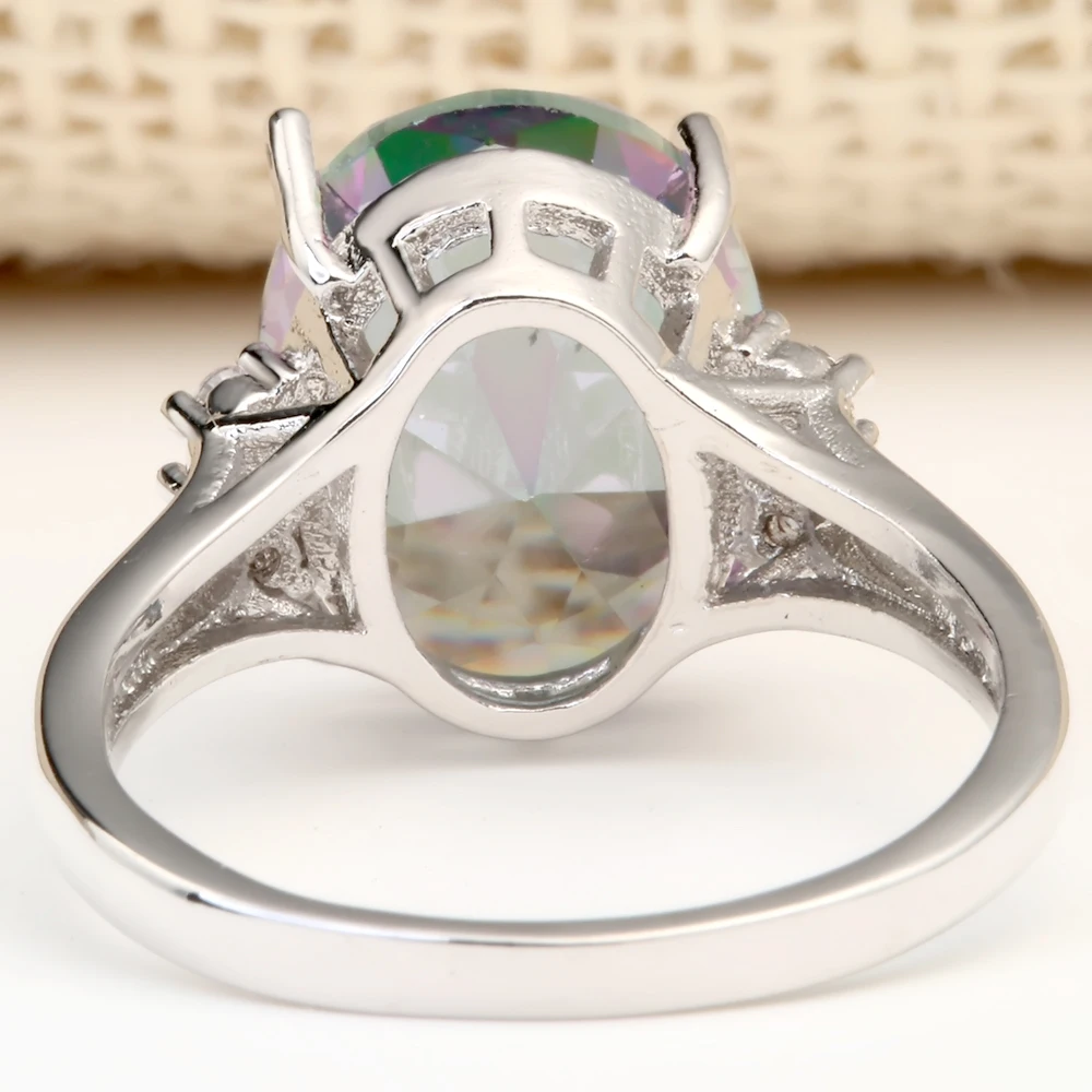 UFOORO женские таинственные ювелирные изделия для вечеринок 3CT Радуга CZ фиолетовый