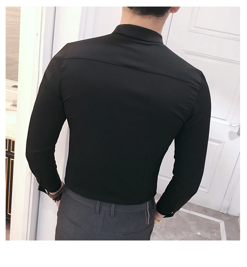 Галстук-бабочка, рубашка модные дизайнерские мужские рубашки Slim Fit черный, белый цвет Клубные вечерние платье для выступления на сцене Костюмы мужская одежда рубашка