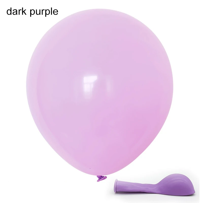 dark purple 100 шт новые высококачественные шары в виде Макарон 12 цветов на выбор, вечерние украшения для дома, свадьбы - Цвет: dark purple