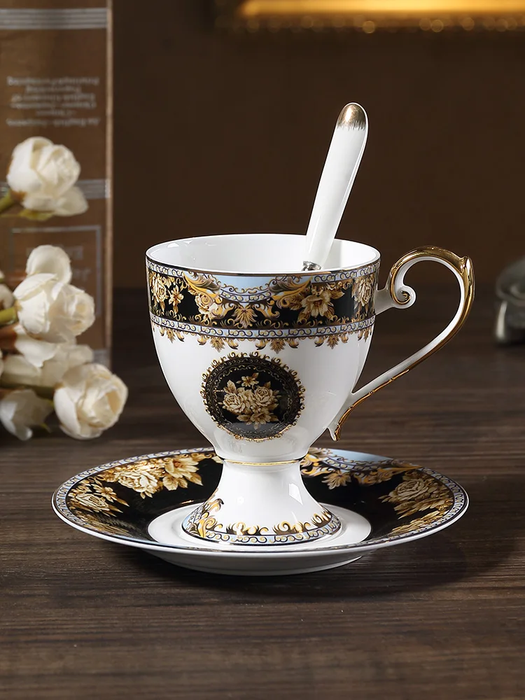 Европейский стиль роскошный Пномпень костяной фарфор кофейная чашка набор