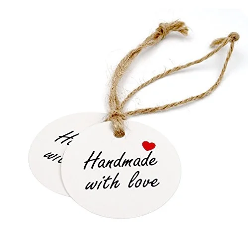 Подарочные бирки ручной работы с любимыми круглыми бирками коричневая Крафтовая