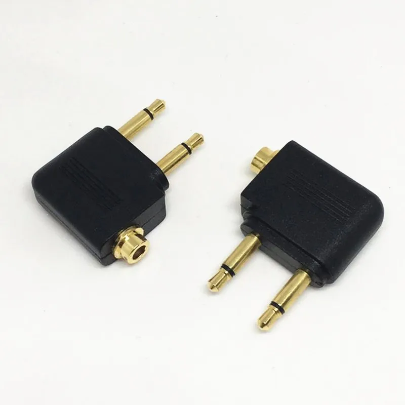 10pcs/lot 3.5mm Jack Airline Airplane Travel Earphone Headphone Headset Audio Adapter audio Converter for |