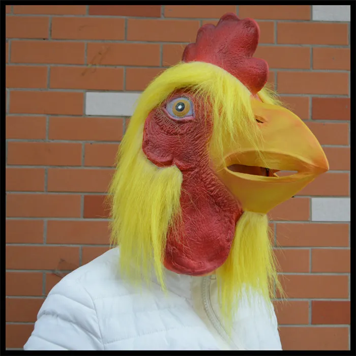Бесплатная доставка Лидер продаж Новый дизайн резиновые Петух Курица Маска