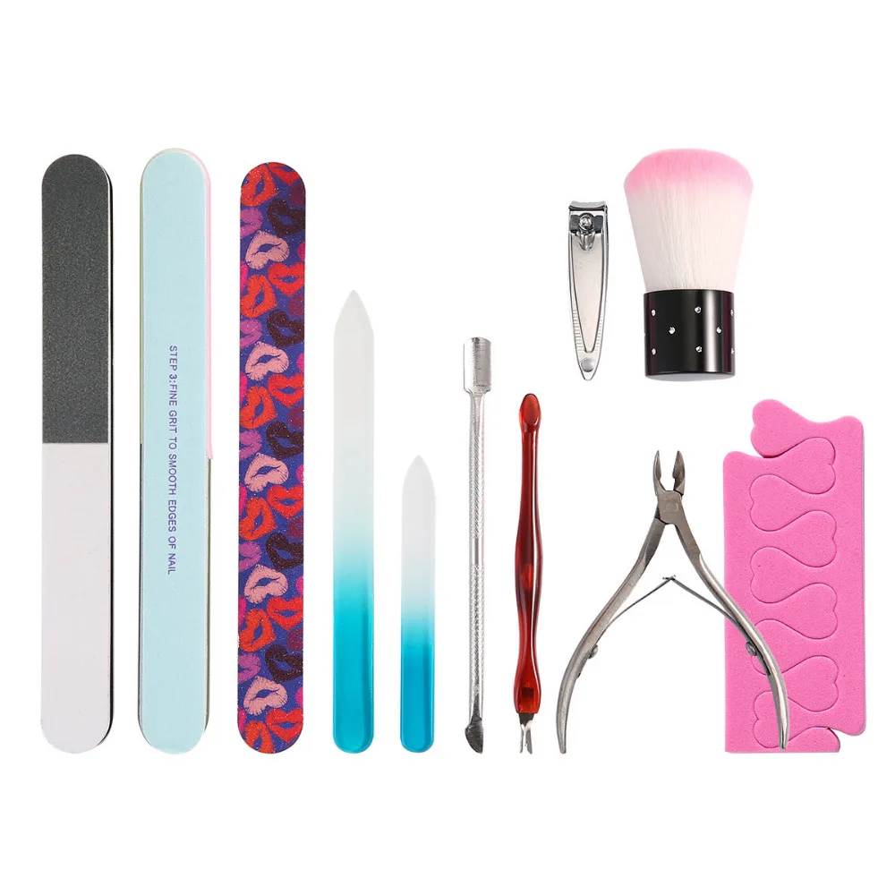 12 шт./компл. шлифовальные пилки буферный блок для дизайна ногтей набор салонный
