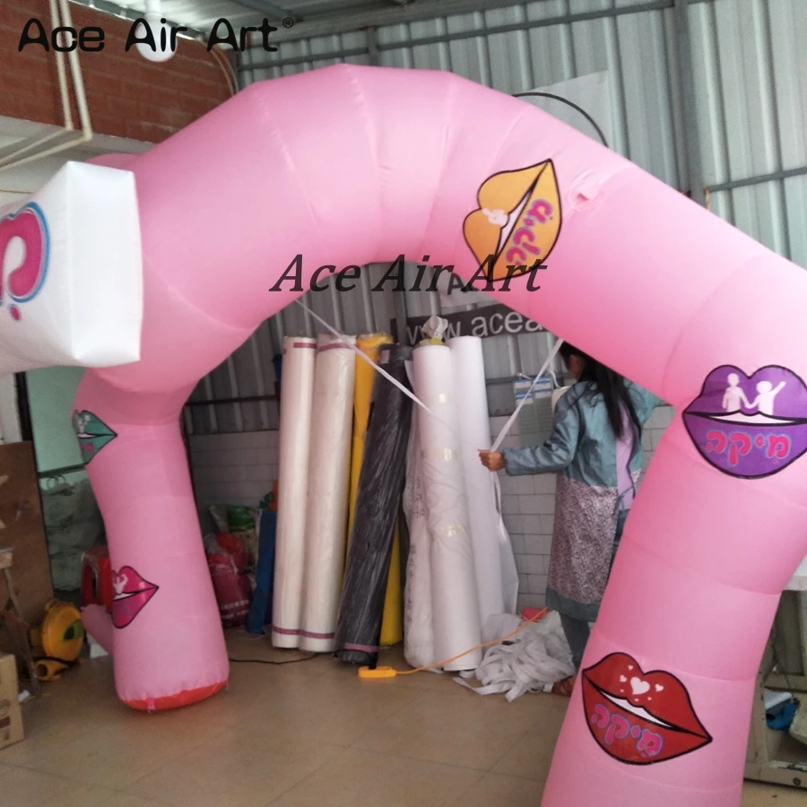 Bequtiful розовая надувная АРКА в виде сердца с красочные средства ухода за губами