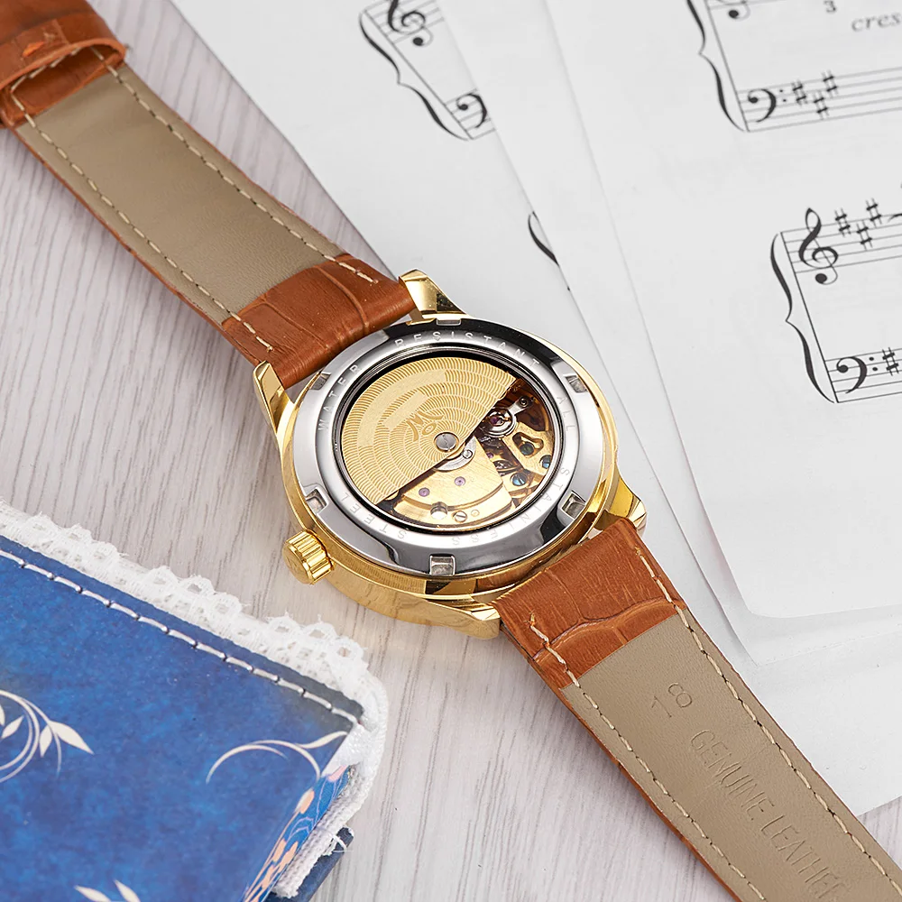 

Reloj Mujer OYW Female Automatic Mechanical Watch Leather Strap Woman Watch Fashion Wristwatches Dress Watch Ladies Montre Femme