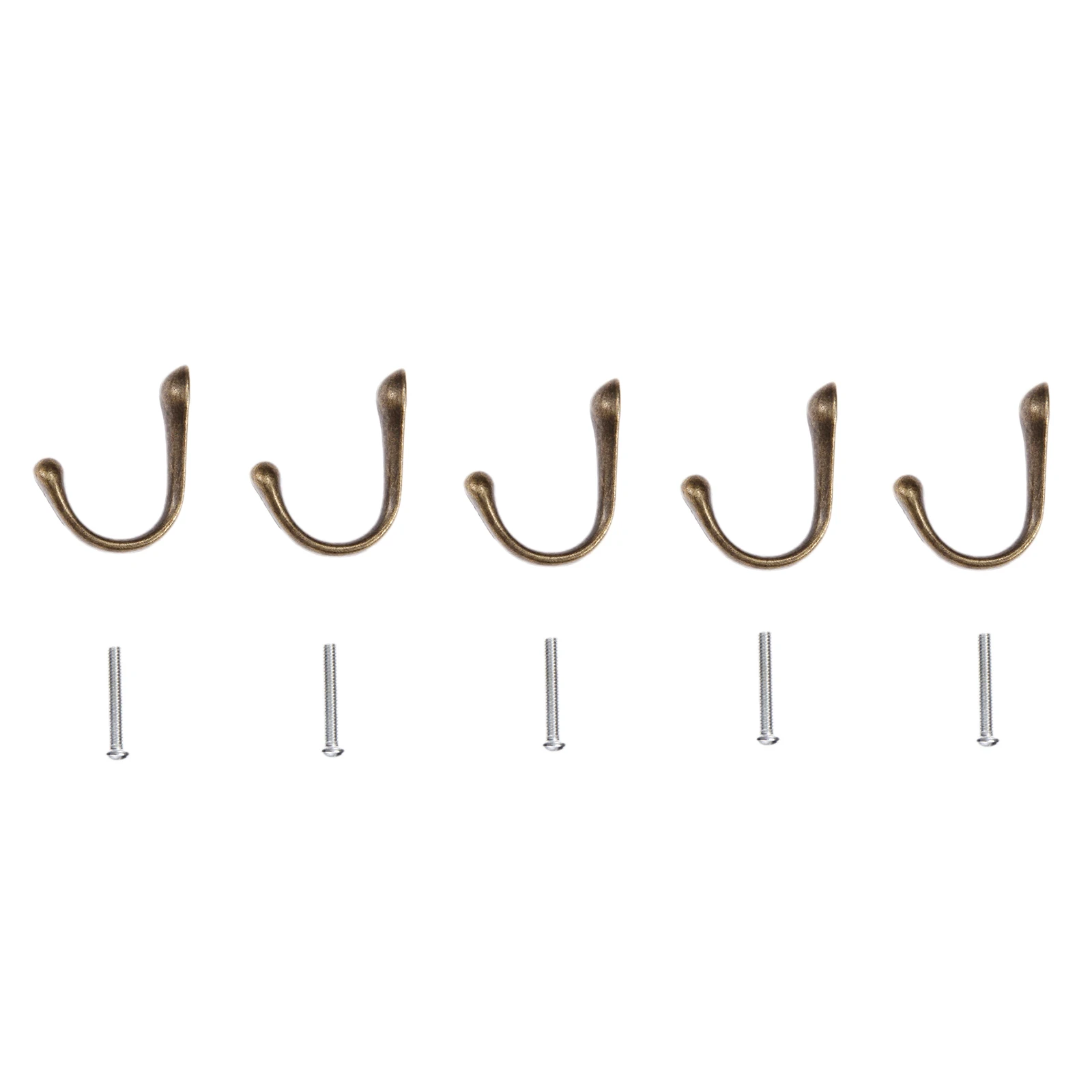 DRELD 5Pcs Antique Bronze Zinc Alloy Hat Coat Clothes Hook Towel Wall Door Hangers Hooks Bathroom Accessories w/Screw 40*15*23mm |