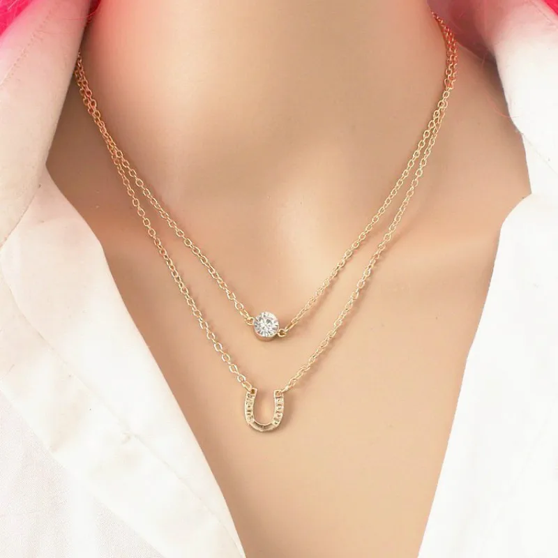 Горячее предложение новая мода простой темперамент Ретро стиль многослойное