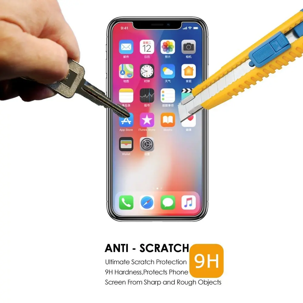 Enchicas 2 пакеты защитный Плёнки крышка для iPhone X 10 8 7 6 S плюс 5 5S shatteroof щит закаленное