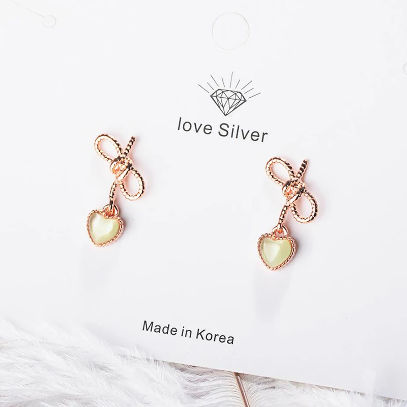 Новые серьги из розового золота 925 пробы серебряные для женщин изысканные с