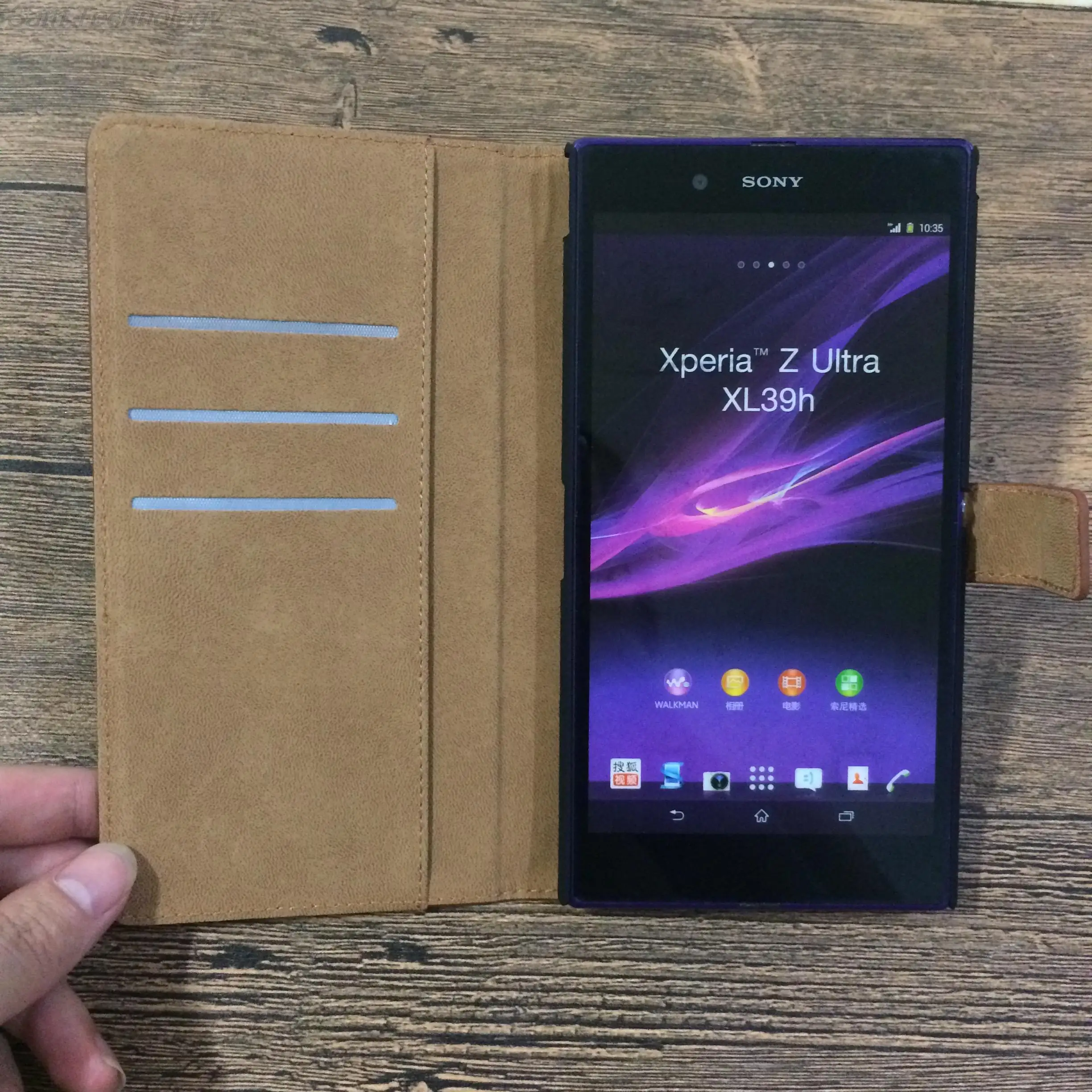 Капа чехол кожаный чехол для sony Xperia Z(Сони Иксперия З) Ультра C6802 C6803 откидная крышка защитный чехол-портмоне для телефонов с держатель для карт и денег с карманами